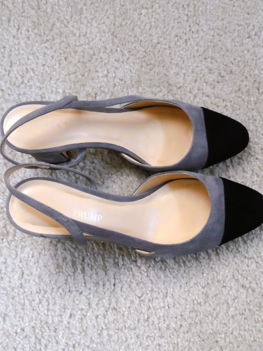Ivanka Trump - two tone suede Block Heels size 8 - Picture 2 of 12